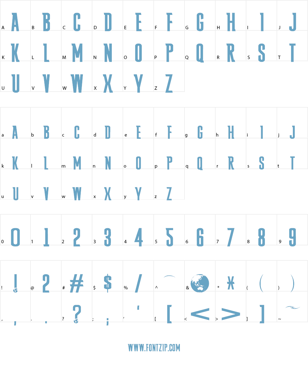 FALLING SKIES Font Character